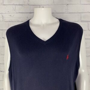 Ralph Lauren Polo Sweater Vest Men's XLT Tall Sleeveless Pony Pima‎ Cotton